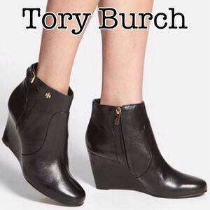 Tory Burch Milan Black Wedge Bootie